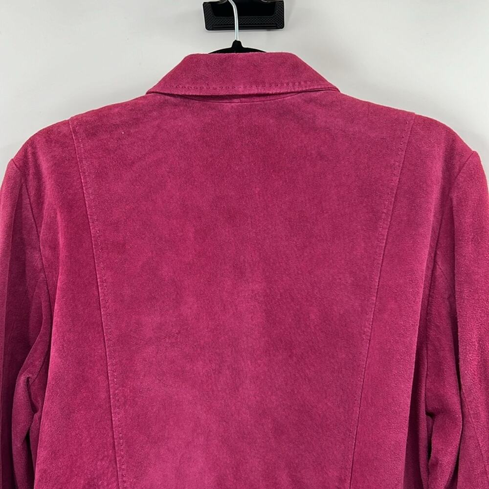 Pendleton Button Down Suede Leather Jacket - Plum… - image 7
